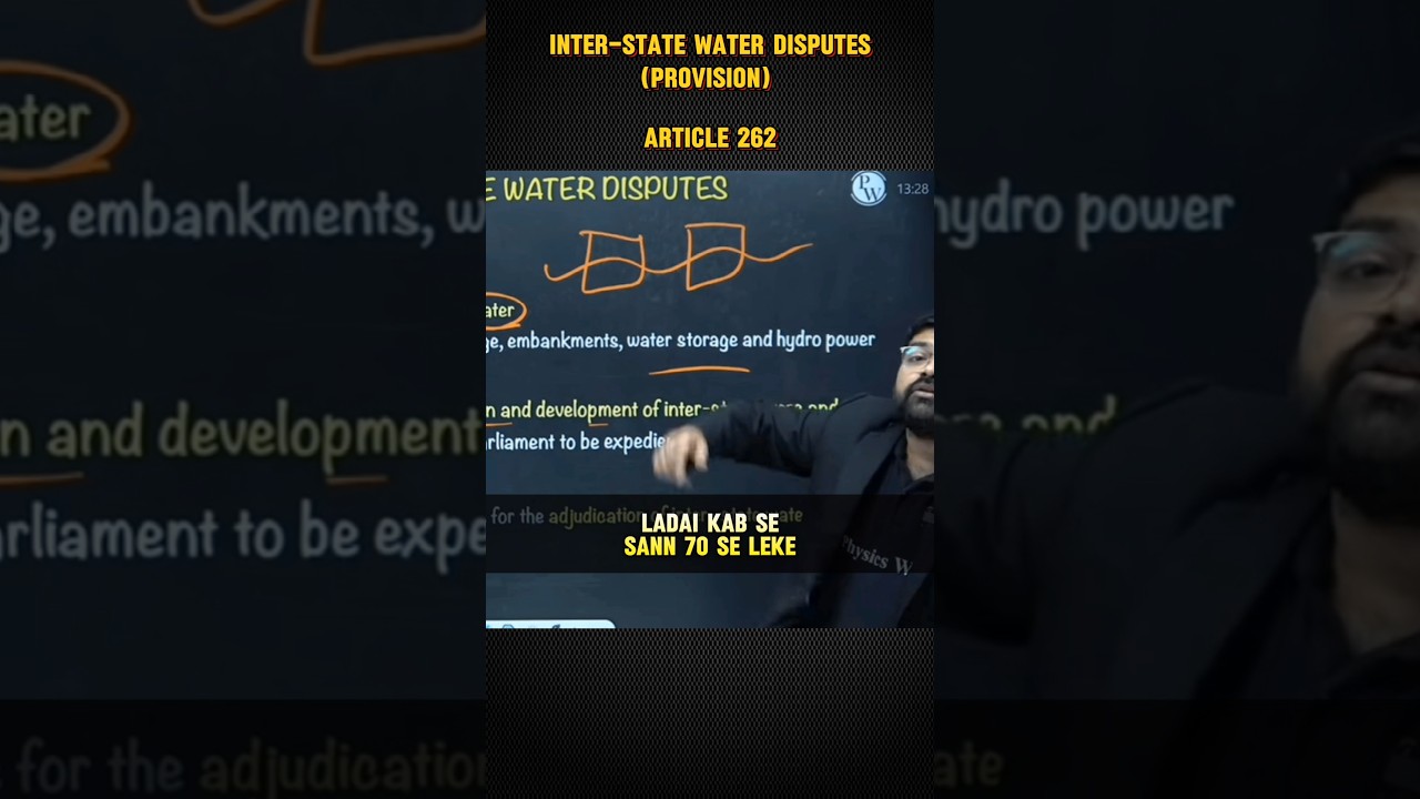 Inter-state 🇮🇳 Water 💦 Disputes | Provision 🏛 Article 262 ⚖️ #crackboards #upsc #civilservicesexam