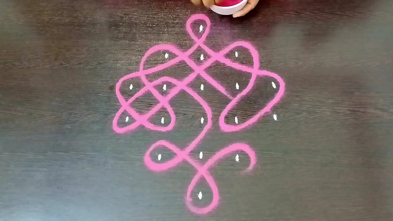 easy 1 minute sikku Kolangal #kambikolams #simplerangoli #melikalamuggulu #dailyrangoli #kuttykolam