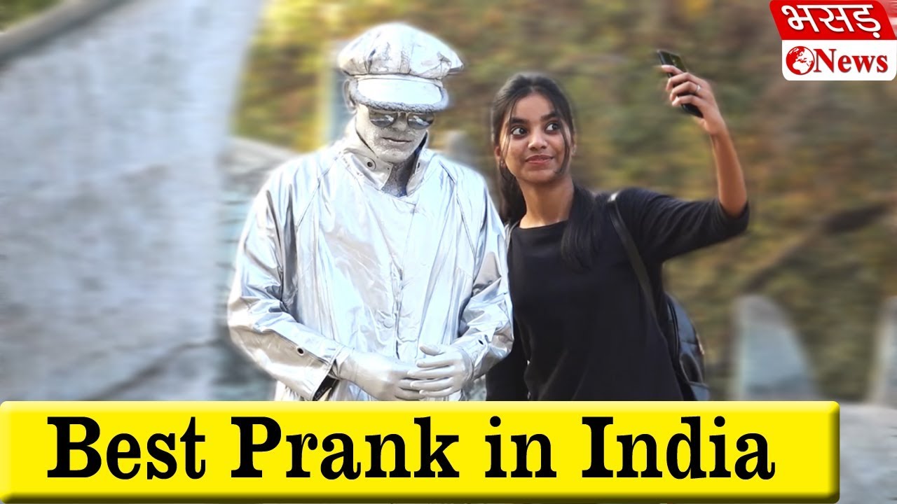 Statue Prank With Girls | Bhasad News | Pranks In India