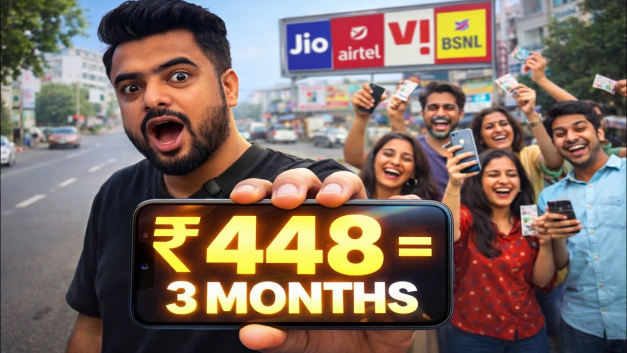 ₹448 Recharge Plan 3 Months Validity | Jio Airtel Vi BSNL Cheapest Plan