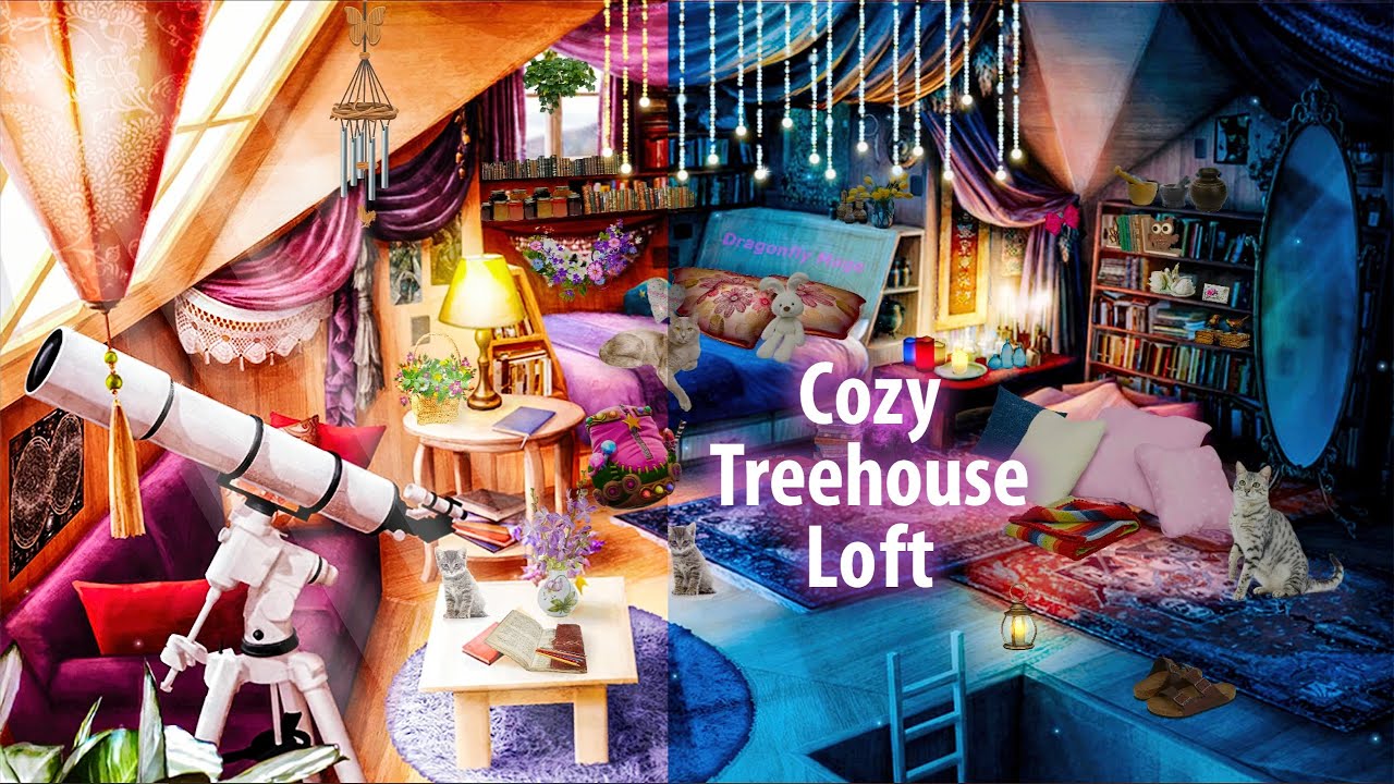 Cozy Treehouse Loft 🌳 ASMR Ambience | soft sounds (birds, paper, bubbling, dried plants)