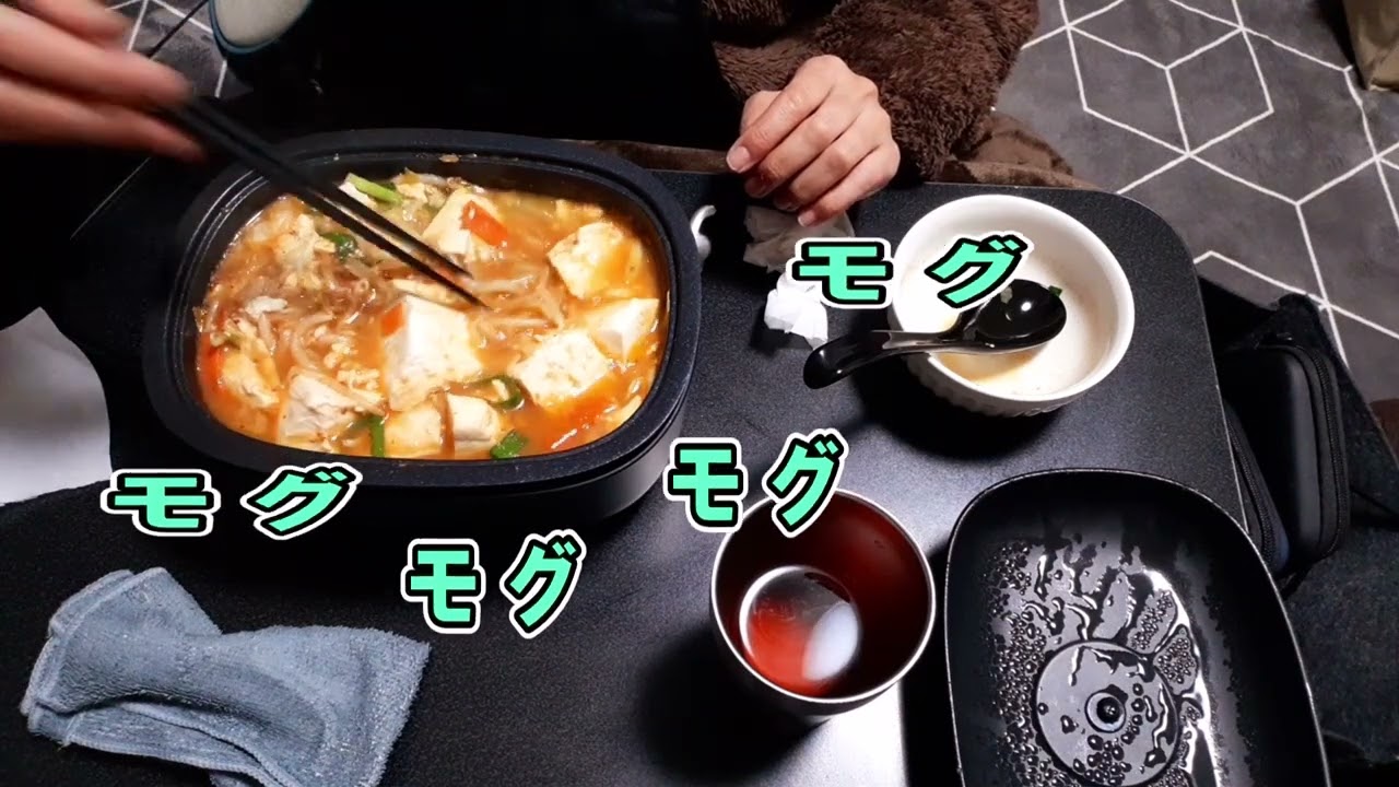 【無印ホットプレート】是が非でも豆腐を食べるよ。【動画撮影と編集の練習するよ】