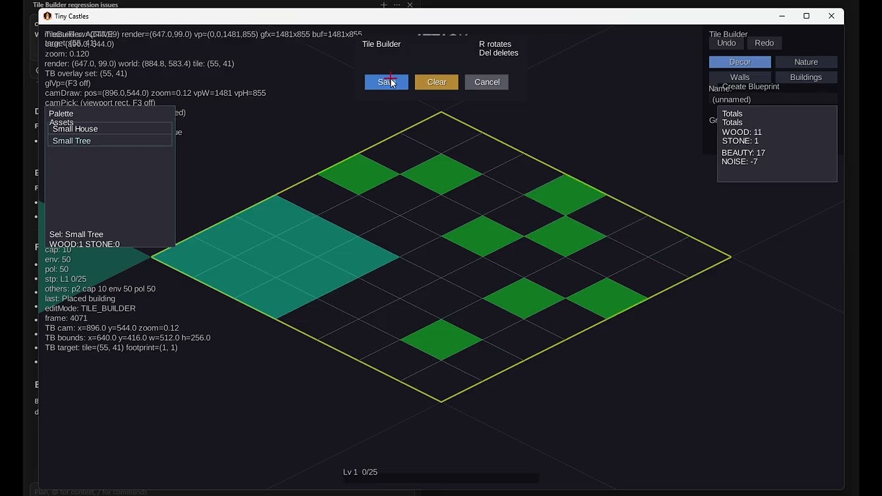 Tiny Castles City Builder - Tile Editing Test