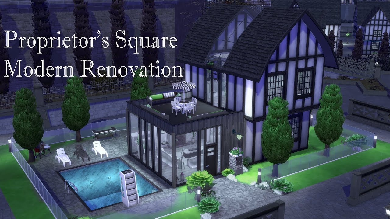 Modern Renovation of Proprietor's Square || Windenburg || The Sims 4: Speed Build