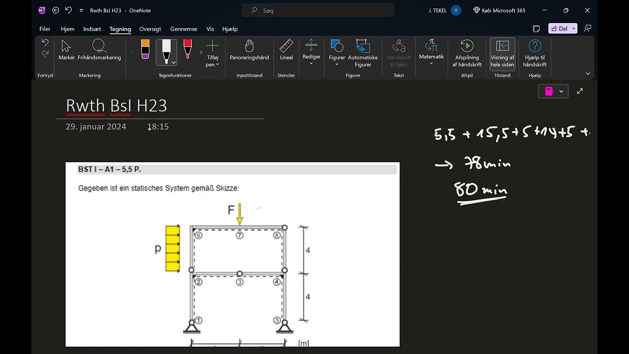 Baustatik Klausur: rwth BSI H23 | SIM