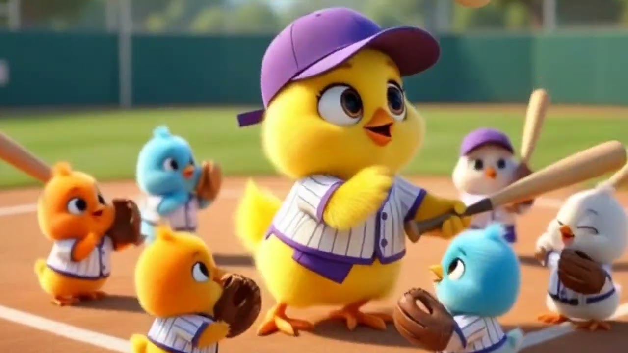 Pollito al Bate a Jugar ⚾🐥 | Canción Infantil Divertida