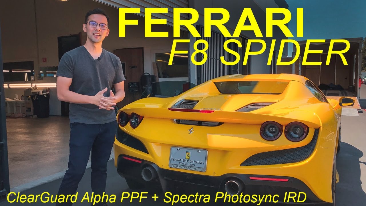 Ferrari F8 Spider:  Custom Full Body PPF + World's Best Window Film