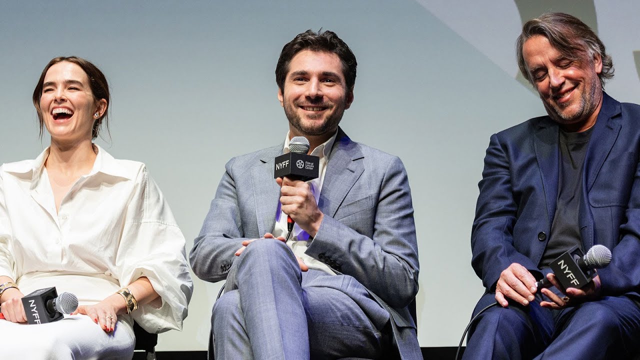Richard Linklater, Zoey Deutch, Guillaume Marbeck, Aubry Dullin, and Michèle Pétin on Nouvelle Vague