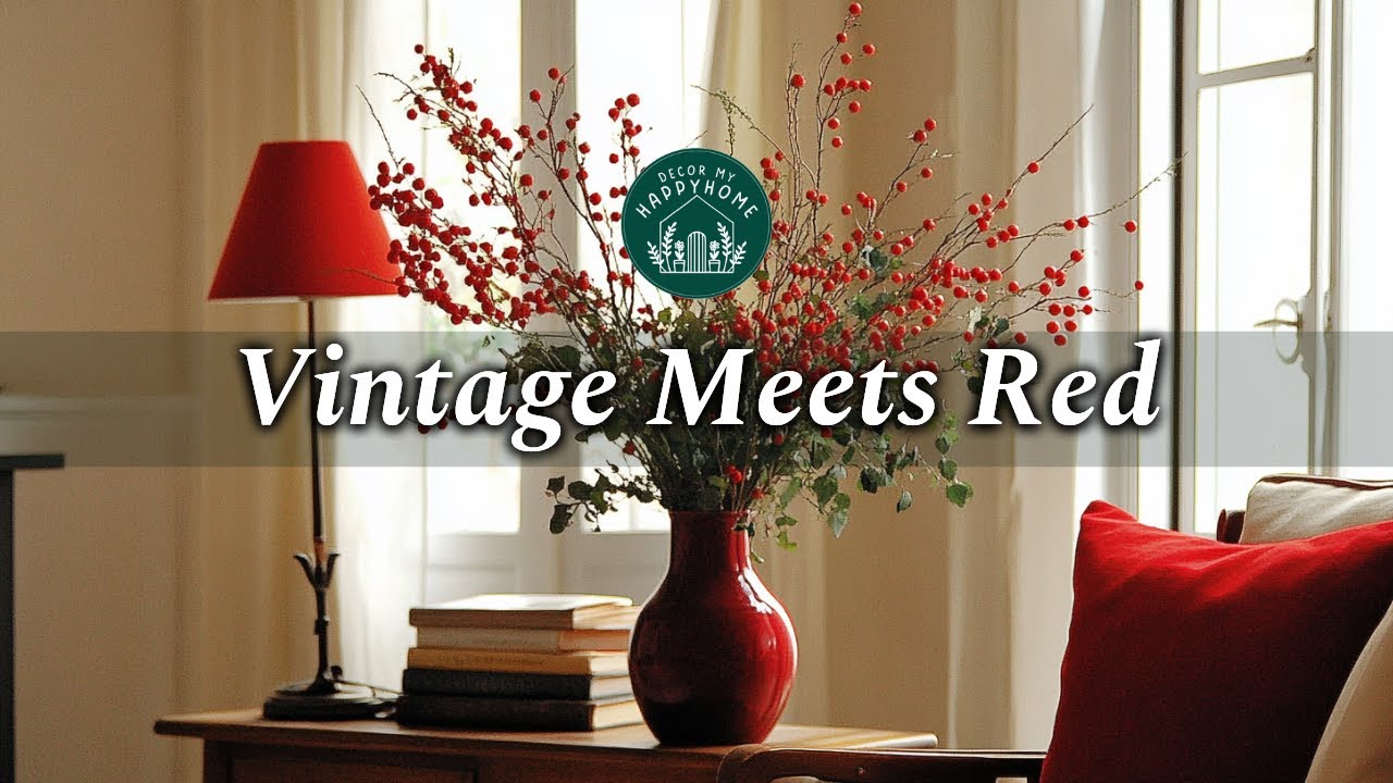 Vintage Meets Red: The Art of Styling Vintage Pieces with Vivid Red Accents for a Distinctive Home