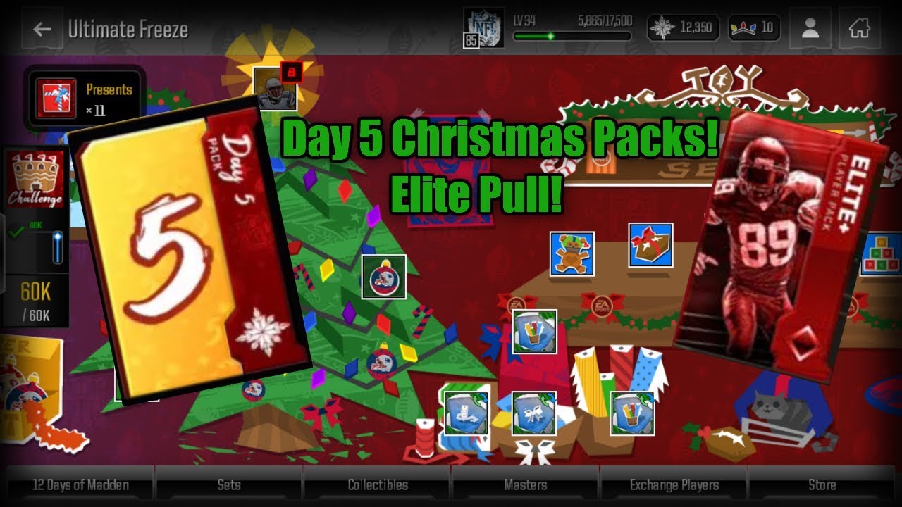 Madden Mobile Day 5 of Christmas! Elite Pull!