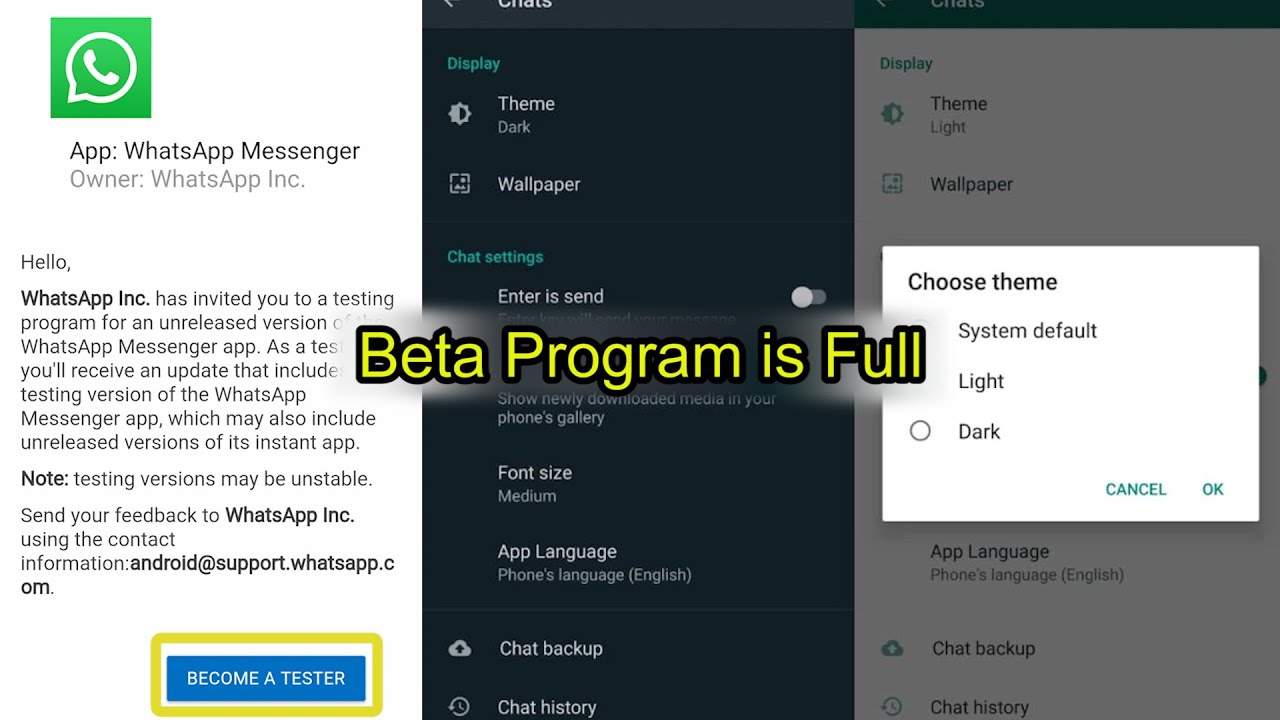 How to Join Whatsapp Beta Program II Enable Dark Mode