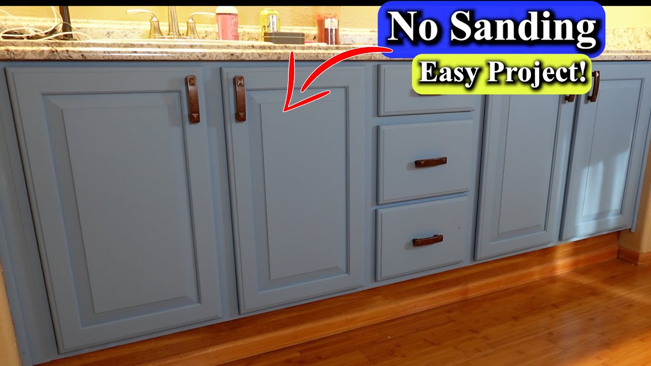 How to Paint Bathroom Cabinets without Sanding