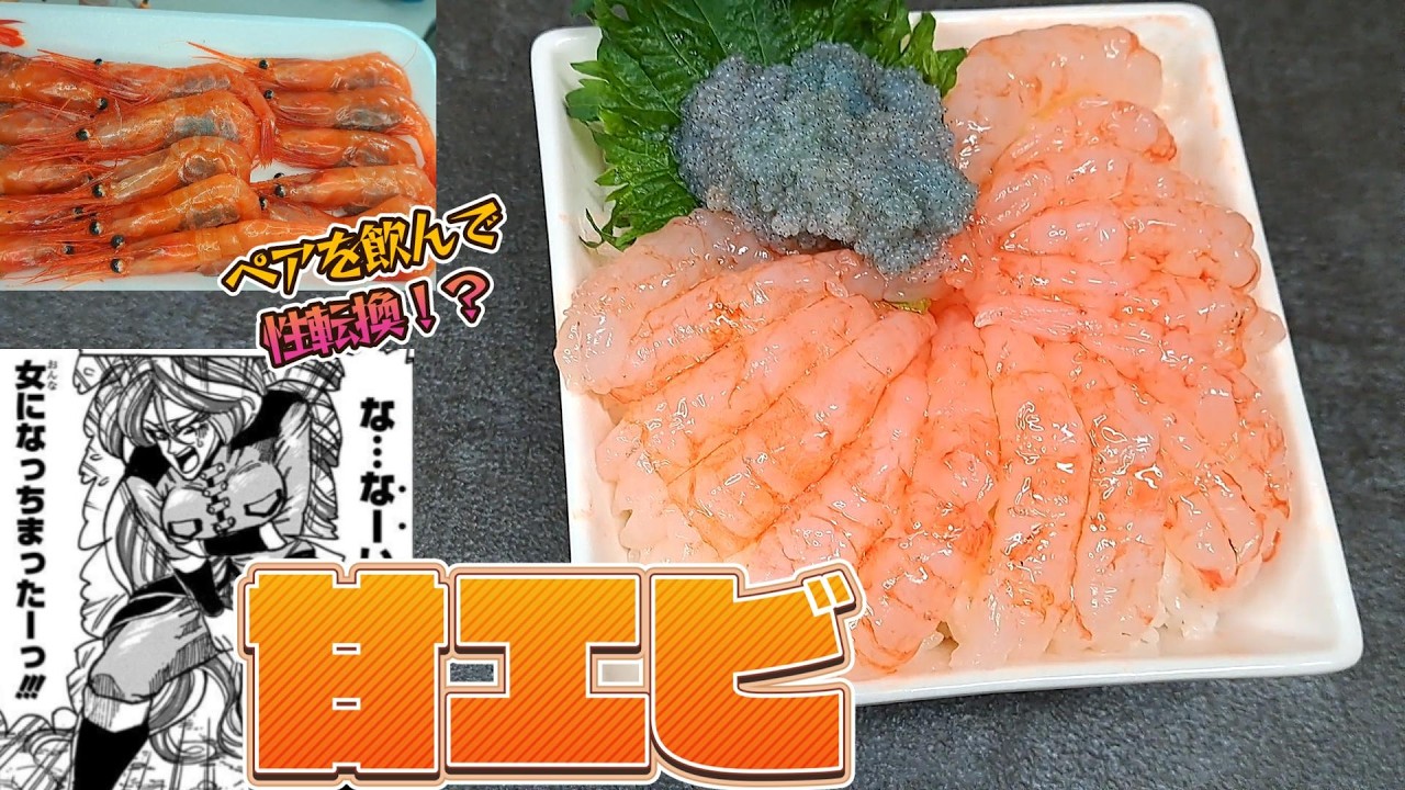 ペアを飲んで性転換するエビ！？ 甘エビ丼とビスクパスタを作る、自分をトリコだと思い込んでいる男