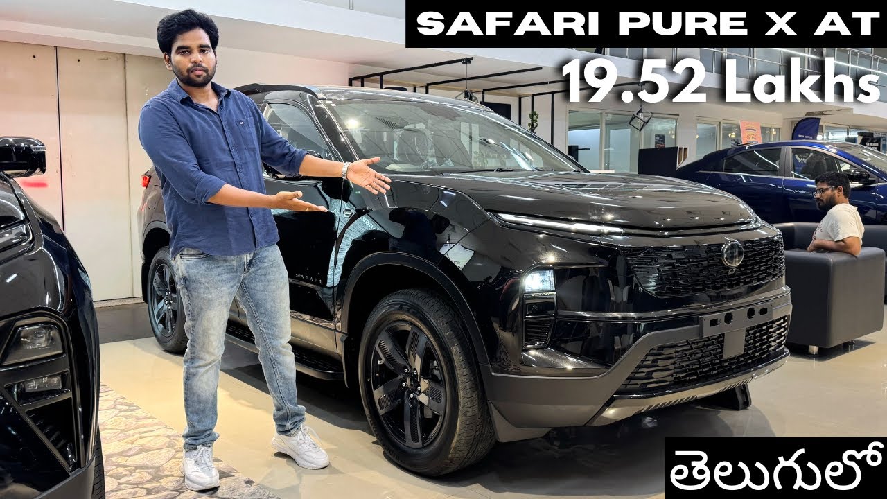 2026 Tata Safari Pure X Dark Edition | Diesel AT | Detailed Review with Onroad Price in Telugu 