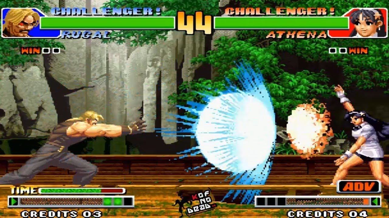 Rugal Kaiser Wave vs Athena Escudo Ping Pong KOF 98
