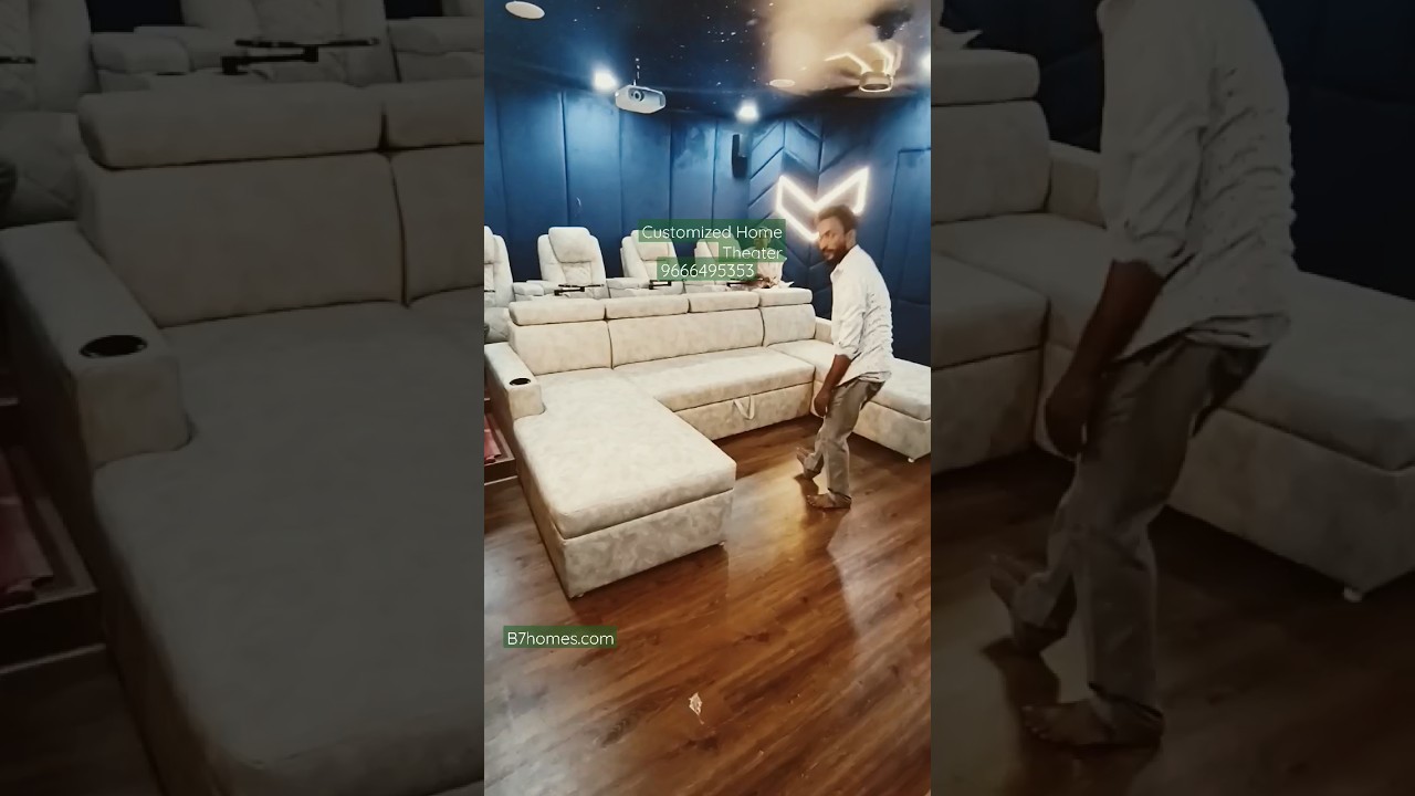 Customized Home Theater with SofaCum Bed , Power Recliner Wal cushioning 9666495353