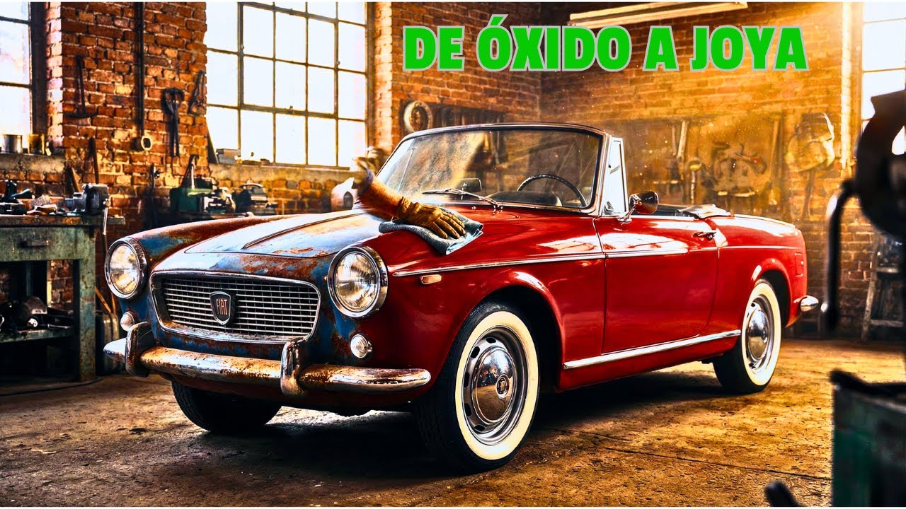 Restauración ASMR de coche — Fiat 1200 Cabriolet de 1962 | Reconstrucción completa de óxido a clásic