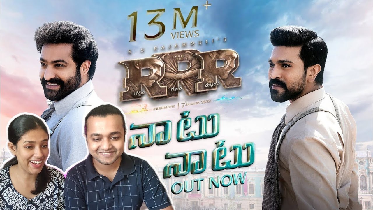 Naatu Naatu Lyrical (Telugu) - RRR - NTR, Ram Charan | COUPLE REACTION