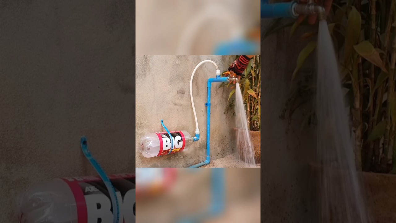 Повысьте давление воды с помощью самодельного лайфхака из пластиковой бутылки