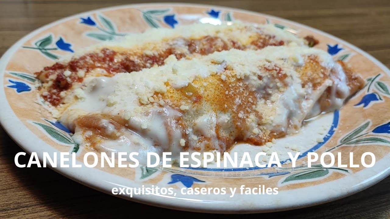 CANELONES DE ESPINACA Y POLLO Alta Gracia video 4k