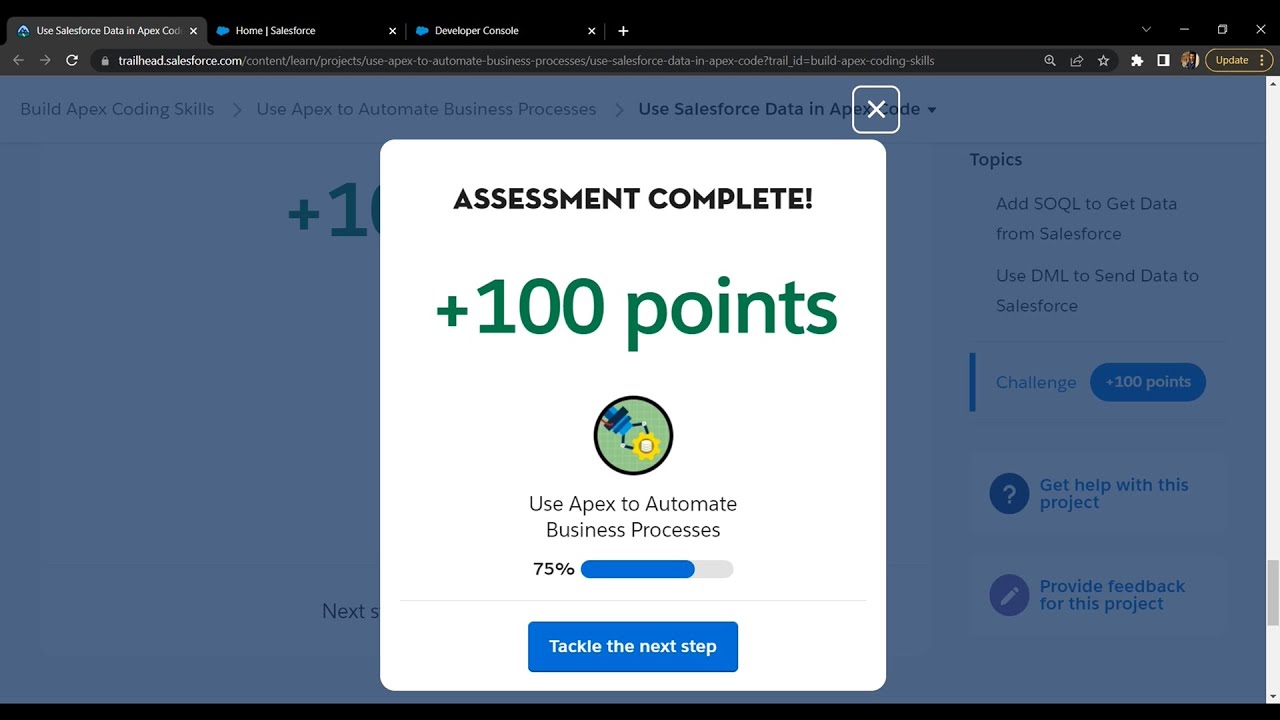 Salesforce Trailhead - Use Salesforce Data in Apex Code