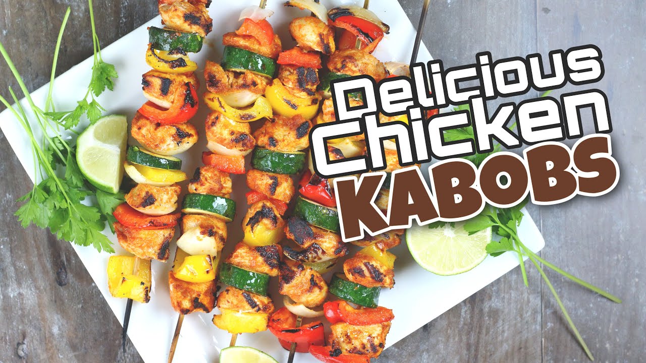 Grilled Chicken Kabobs with Vegetables { Low Carb Recipe }