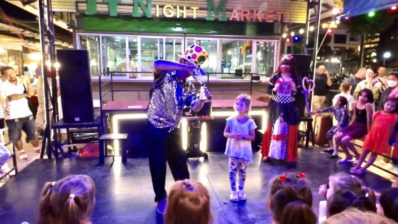 [4K]Jomtien Night Market Pattaya Magic Show Scene in Pattaya Thailand