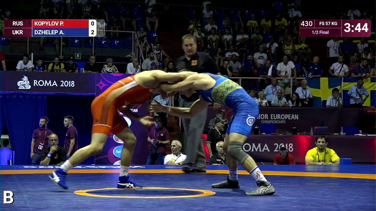 1/2 FS - 57 kg: P. KOPYLOV (RUS) v. A. DZHELEP (UKR)