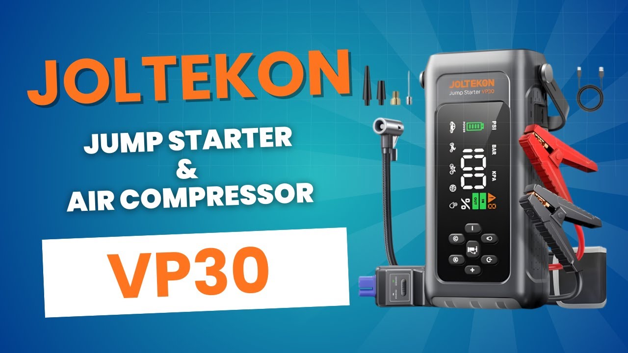 Пусковое устройство и воздушный компрессор JOLTEKON VP30 — тест и обзор в реальных условиях.