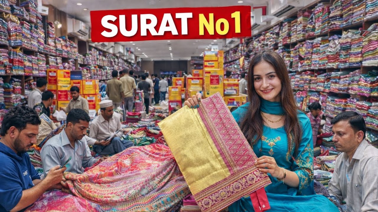 Saree Wholesale Market | Surat Saree Market | Saree Factory in Surat | Latest Saree Video #Sarees