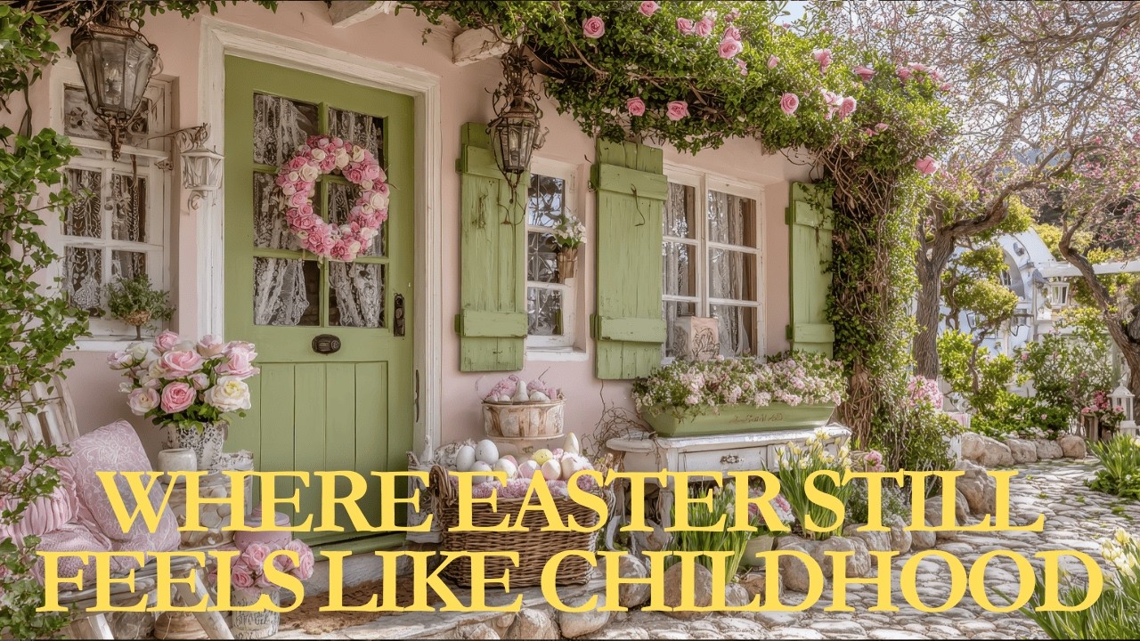The Secret to a Nostalgic Easter English Cottage | Romantic Blush Pink & Sage Vintage Spring Decor