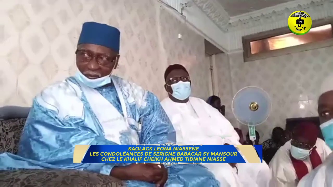 Condoléances: Serigne Babacar Sy Mansour à Lèona Niassene chez le khalif Cheikh Ahmed Tidiane Niasse