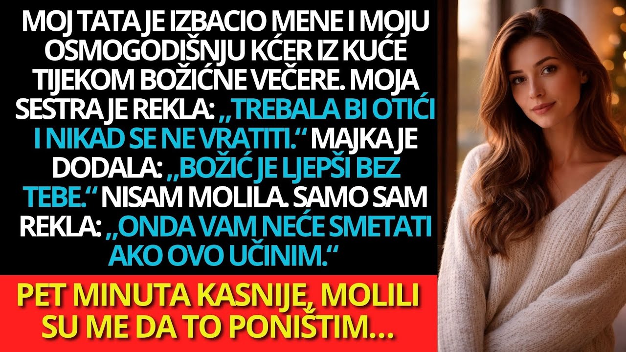 „Otiđite i nikad se ne vratite“ – rekli su mi roditelji tijekom božićne večere, 5 minuta kasnije