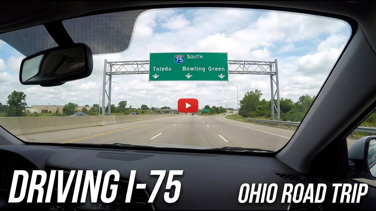 Driving from Toledo to Bowling Green, Ohio on Interstate 75