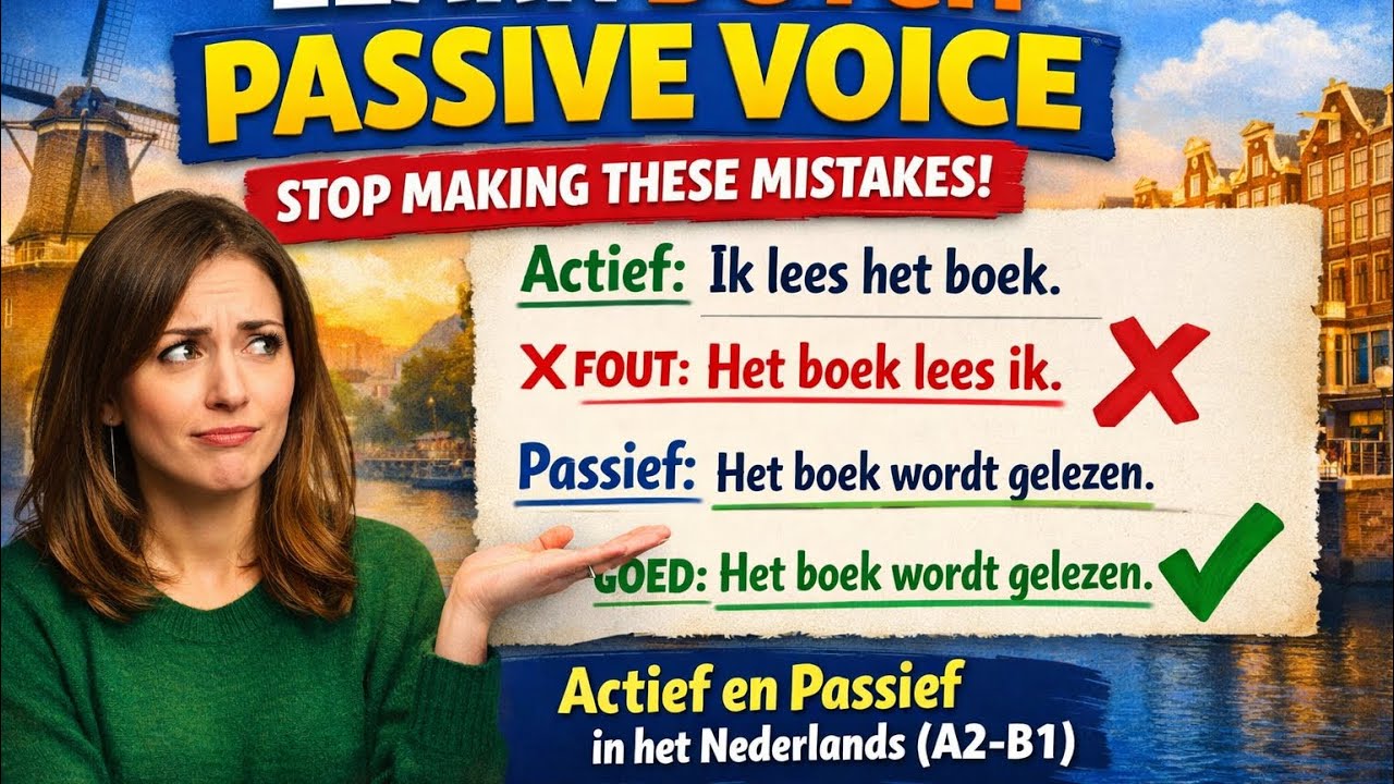 Learn Dutch Passive Voice | Stop Making These Mistakes / Actief en Passief in het Nederlands (A2-B1)