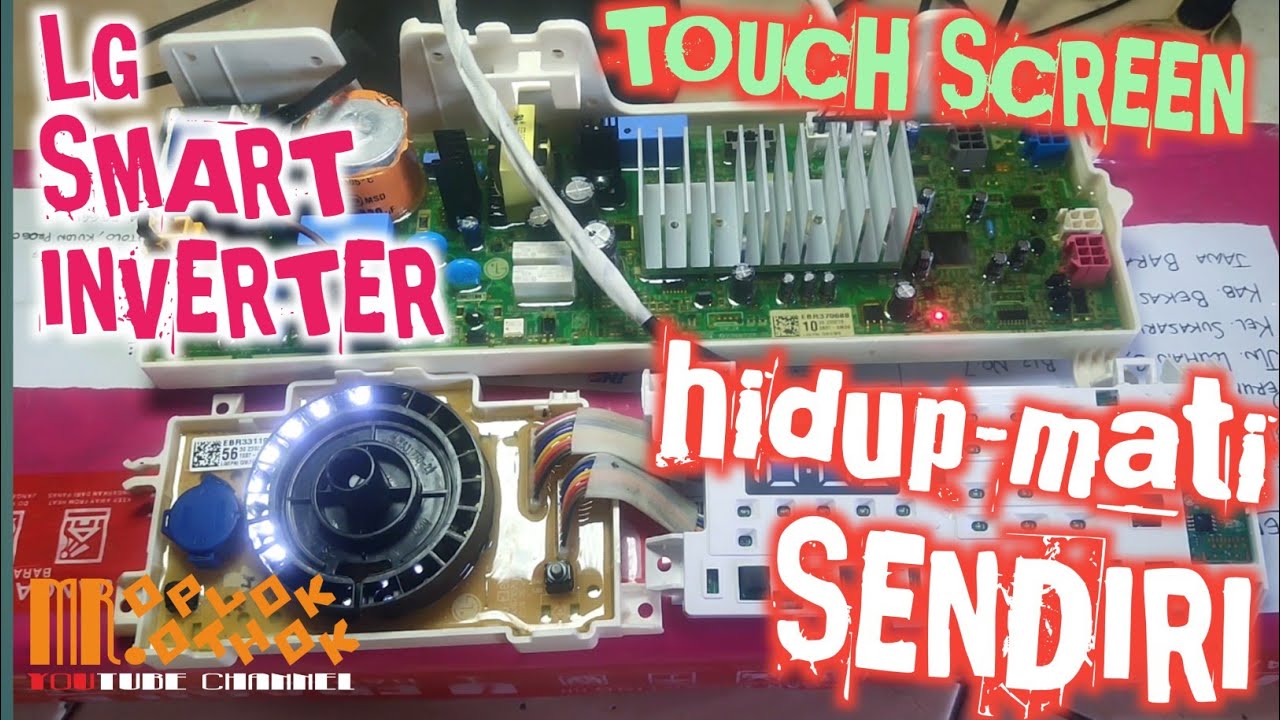 Mesin cuci LG TOUCH SCREEN Front Louding Inverter, hidup mati sendiri @mroplok-othok2888