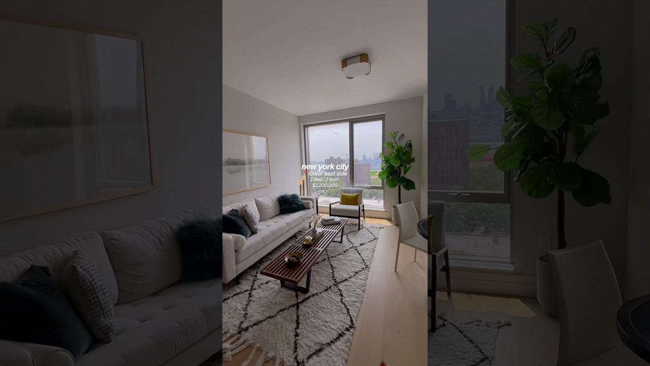 Tour a $2.2M Lower East Side 2‑Bed Condo with River and Manhattan Bridge Views