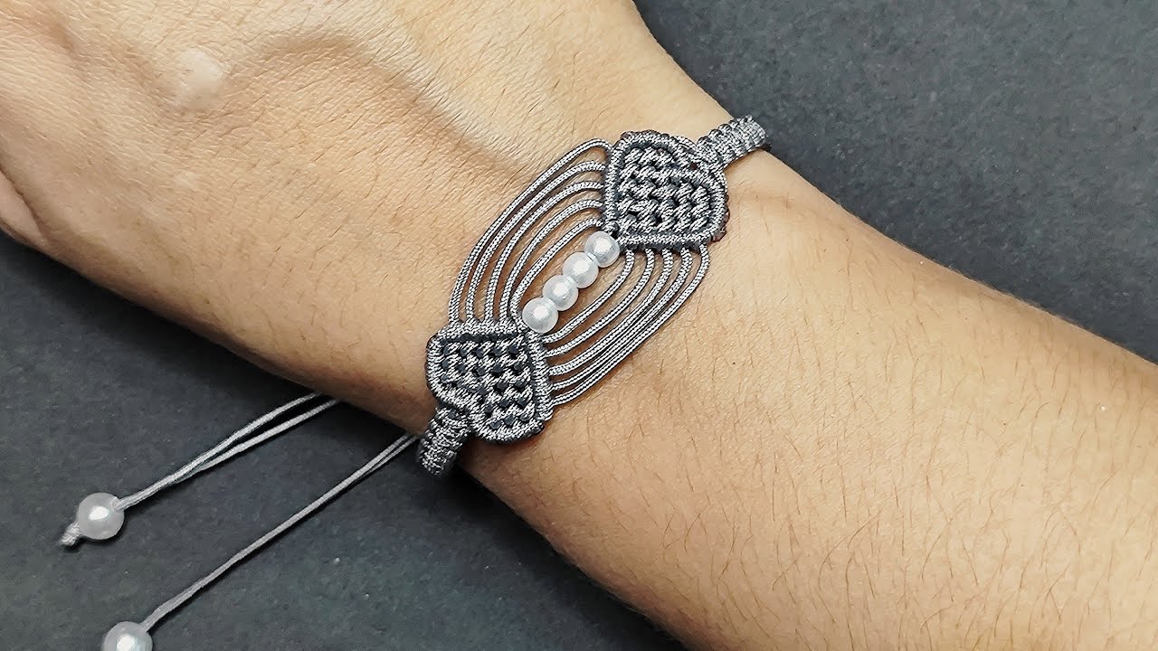 Pulseira Macrame Double Heart passo a passo/Macrame Bracelet Tutorial ❤️❤️☺️✨