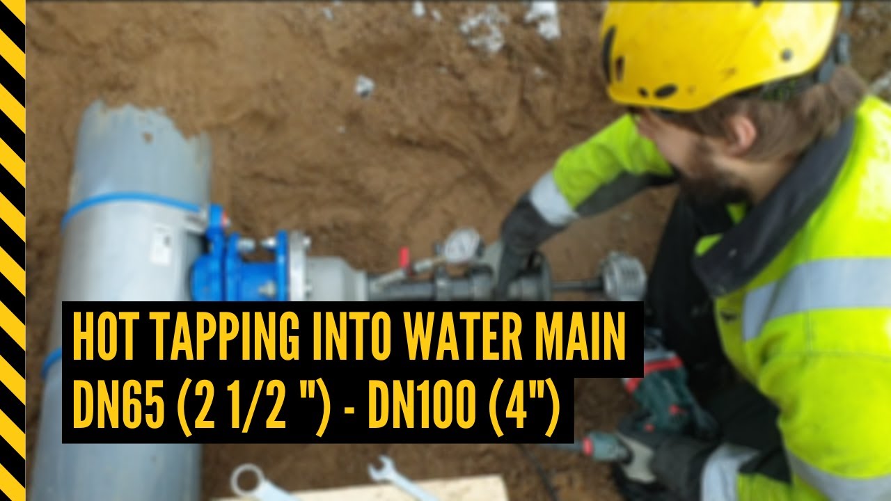 Hot Tapping into Water Main DN80 (3