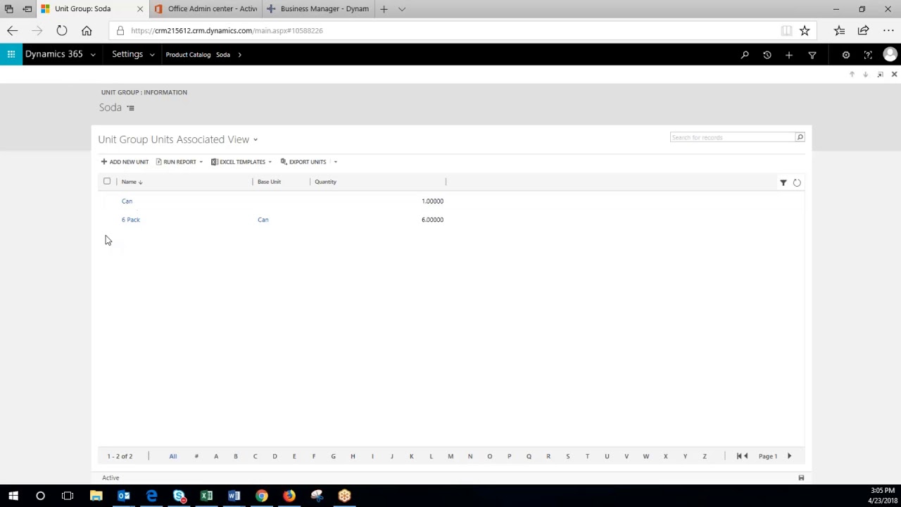 Unit Groups Setup | Dynamics 365 Sales | Western Computer
