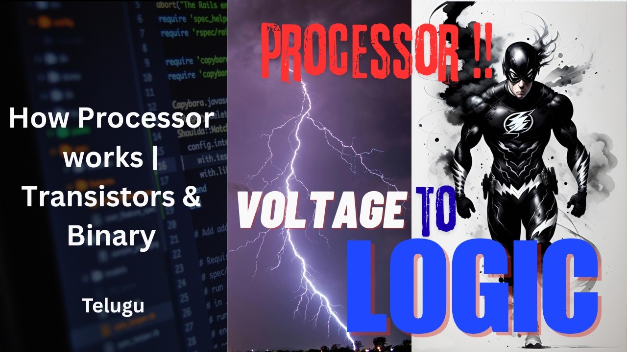How CPU Works 🤔 | Transistors, Logic Gates & Memory Hierarchy (Telugu)