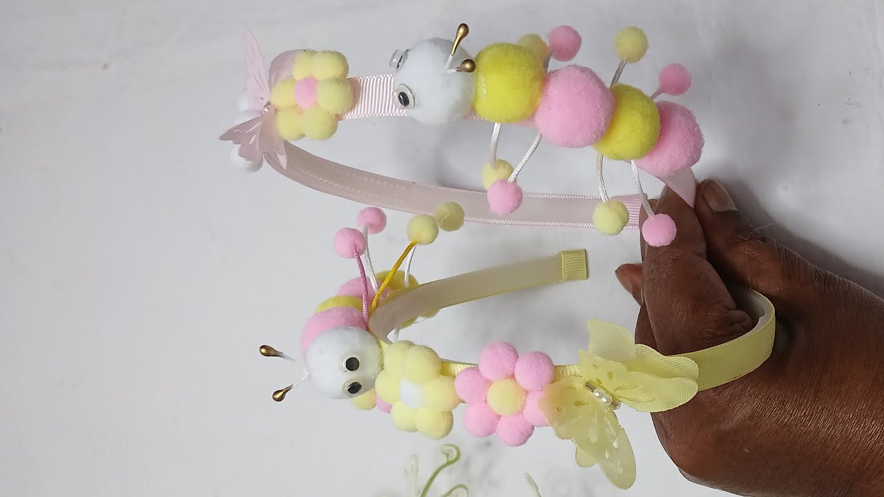 Tiara centopeia de pompom @edinalvalima 
