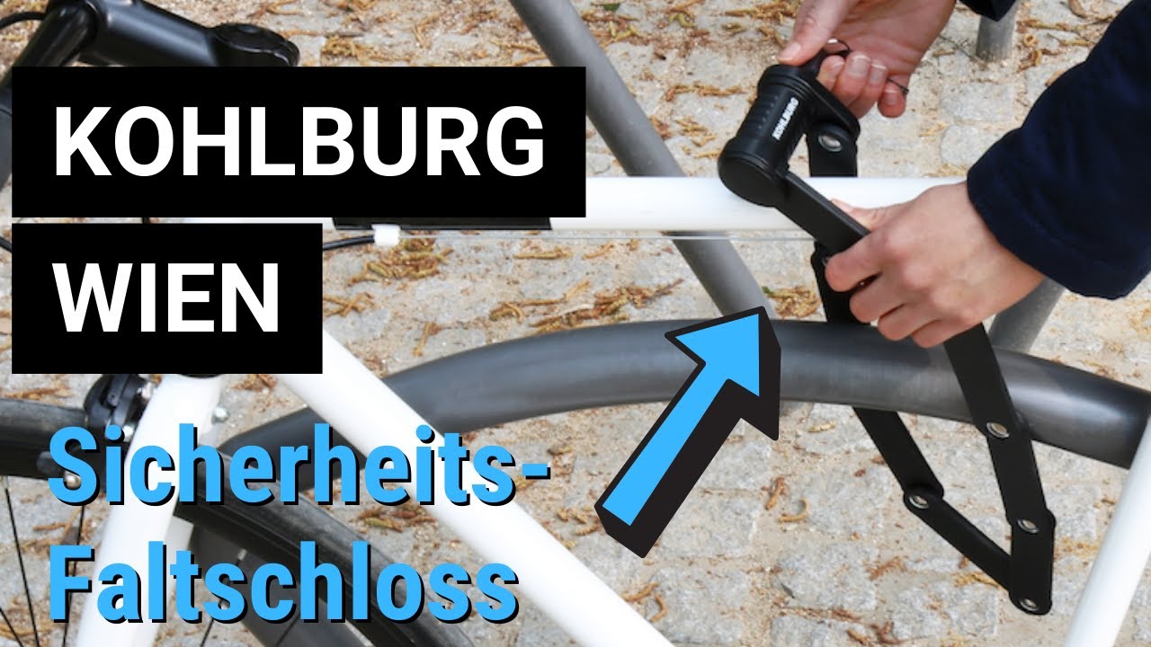 KOHLBURG Premium Sicherheits- Faltschloss Wien: sehr hohe Sicherheit & komfortabler Transport