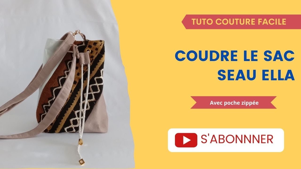 Coudre un sac seau -  coudre le sac Ella - sew a bucket bag - patron gratuit