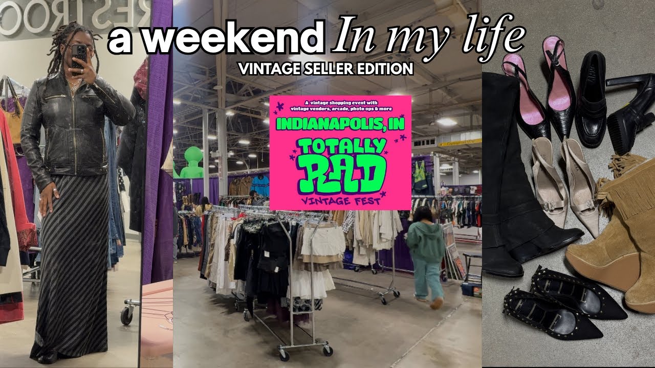 Vintage Seller Vlog: Thrifting, Markets, Depop Sales & 8hr Road Trip to Indianapolis, and more
