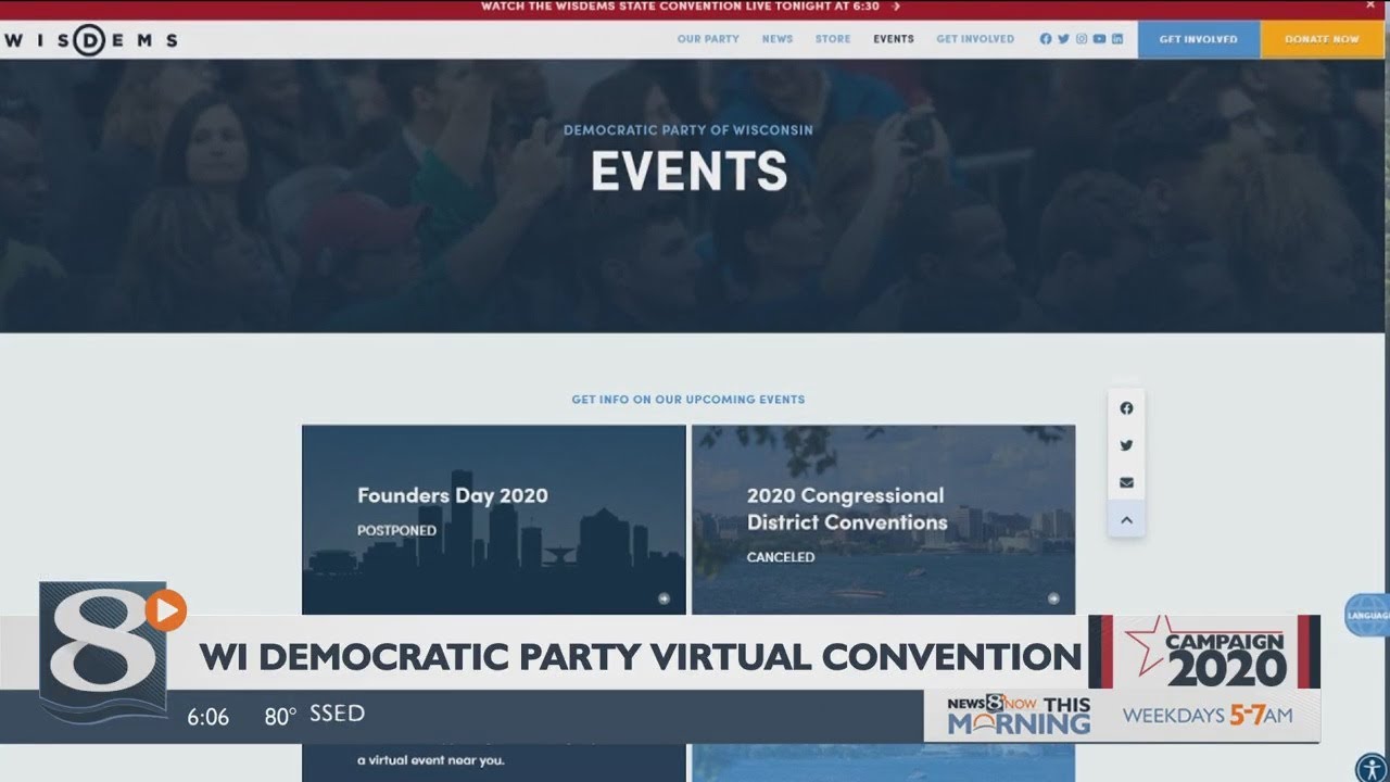 Democratic Party of Wisconsin hosts Virtual State Convention