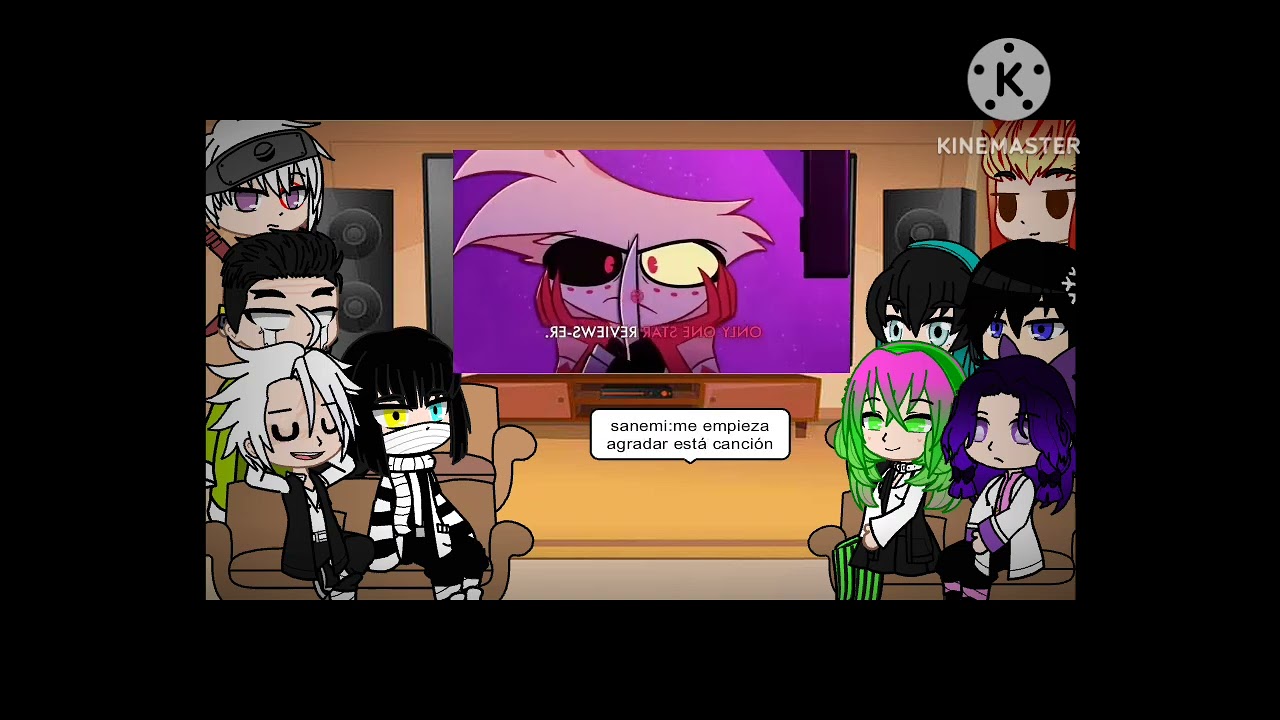 los pilares de kny reaccionan a hazbin hotel 