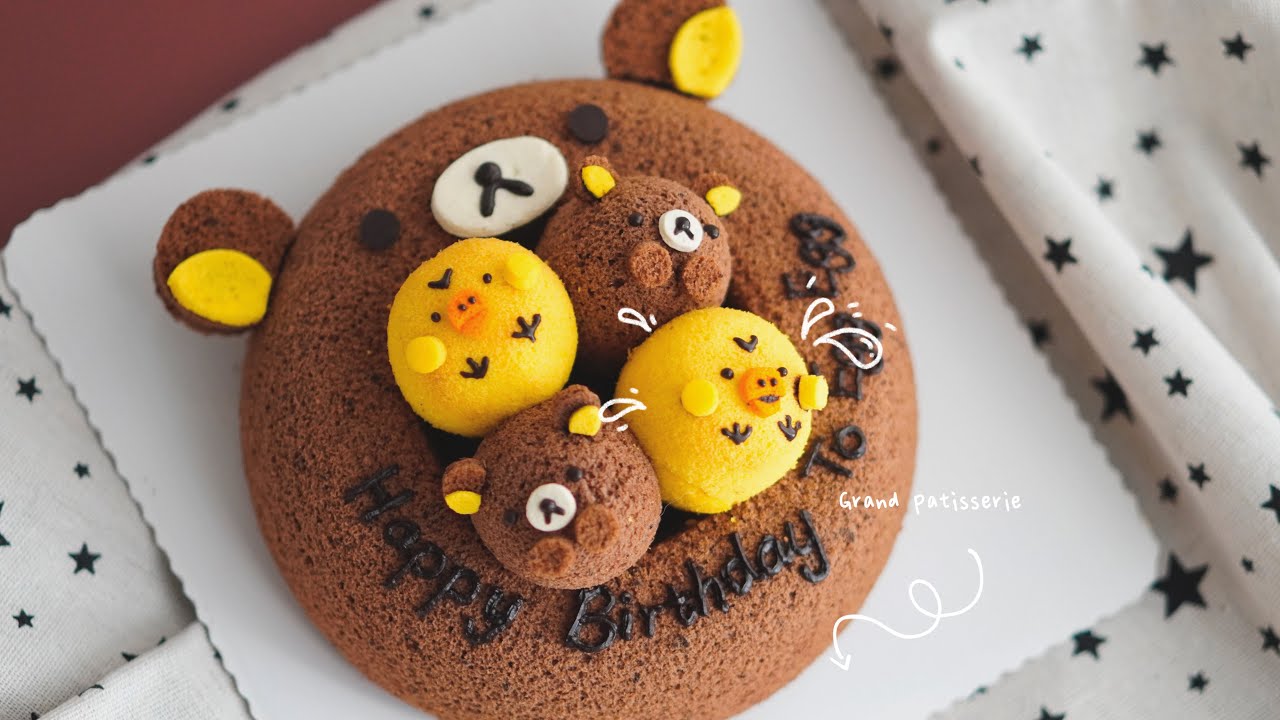 鬆弛熊戚風蛋糕 | Rilakkuma Chiffon Cake | 拉拉熊
