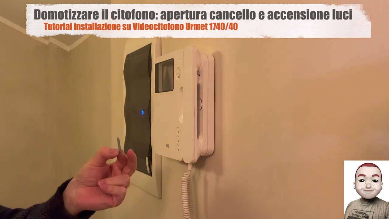 Citofono Urmet 1740/90 domotizzato! Apre cancello e accende luci scala con app e/o assistenti vocali
