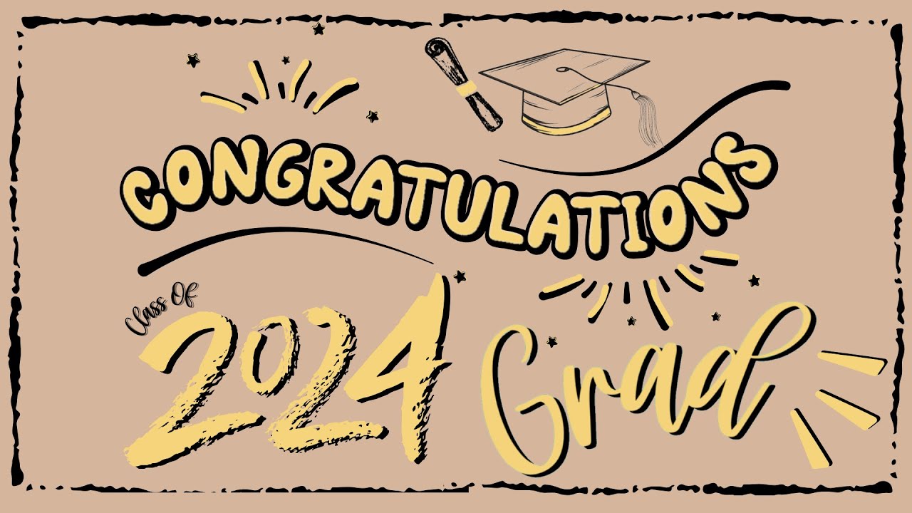 Congratulations Class Of 2024 Graduation Background Video